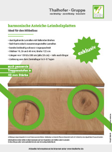 Asteiche-Leimholzplatten | Thalhofer Welt, Deisenhausen
